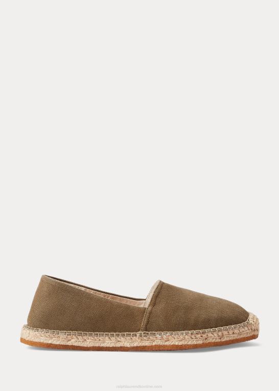 trist oliven Mænd Ralph Lauren lærred espadrille Z426B2129