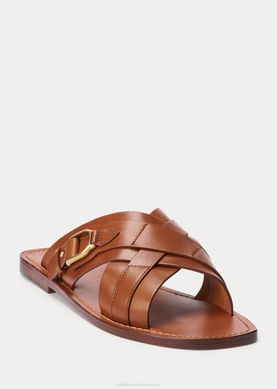 rl guld Mænd Ralph Lauren welington sandal i kalveskind Z426B2150