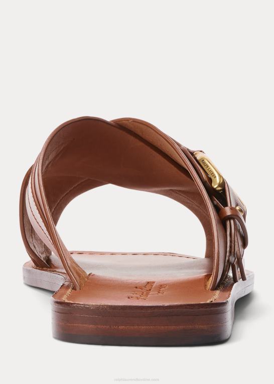 rl guld Mænd Ralph Lauren welington sandal i kalveskind Z426B2150