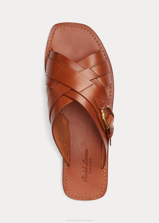 rl guld Mænd Ralph Lauren welington sandal i kalveskind Z426B2150