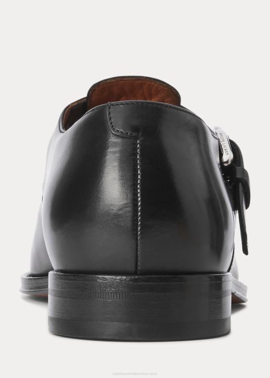 sort Mænd Ralph Lauren poleret kalveskind fisker sandal Z426B2148