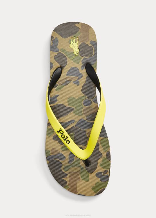 frøskind camo print Mænd Ralph Lauren bolt flip-flop Z426B2067