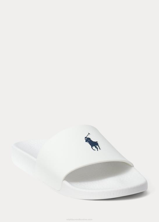 hvid/marineblå Mænd Ralph Lauren signatur ponyrutsjebane Z426B2050