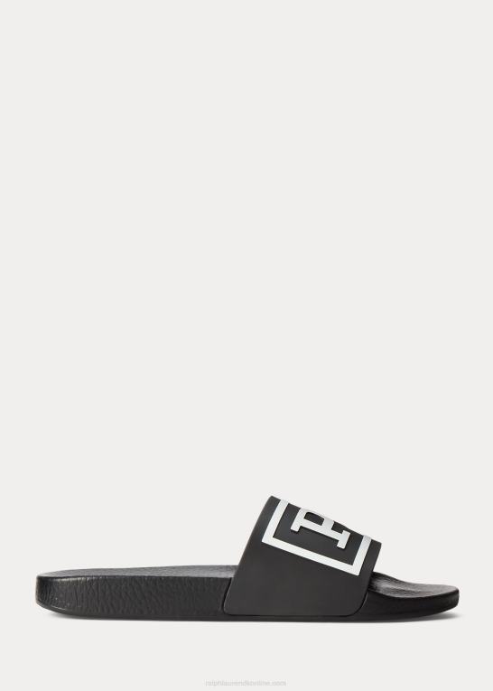 sort/hvid polo Mænd Ralph Lauren logo slide Z426B2057