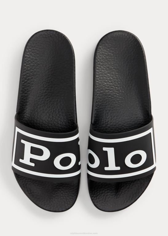 sort/hvid polo Mænd Ralph Lauren logo slide Z426B2057