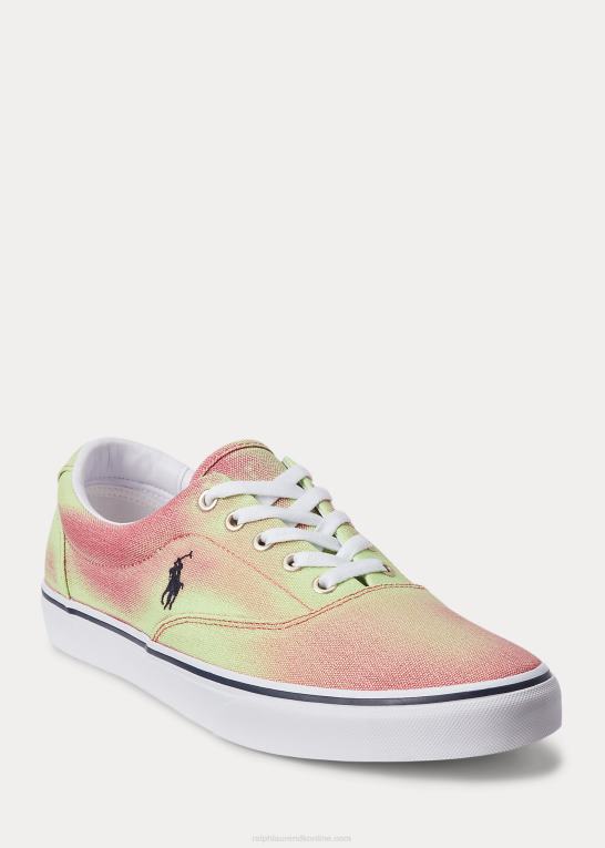 bær/neongrøn Mænd Ralph Lauren keaton farveskiftende canvas sneaker Z426B2027