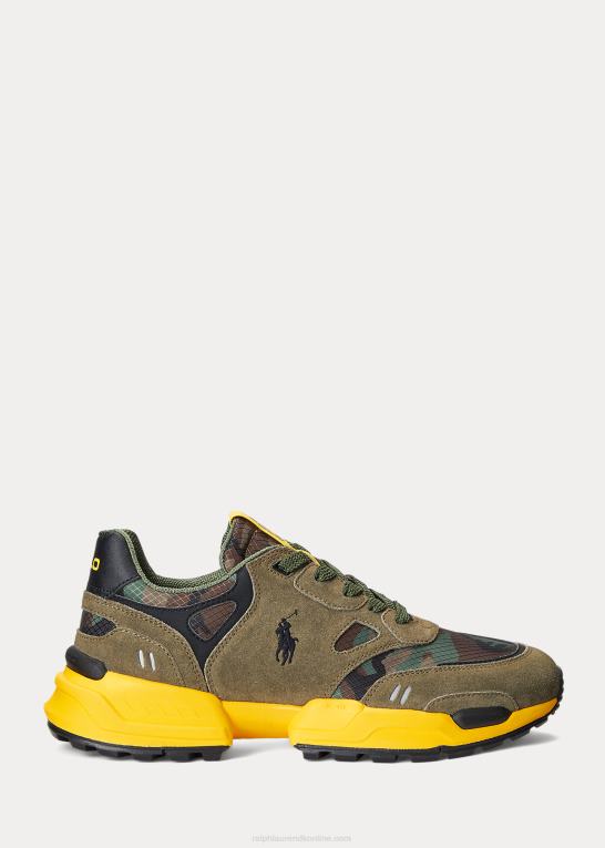 baldakin oliven Mænd Ralph Lauren jogger ruskind & ripstop sneaker Z426B2193