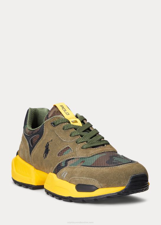baldakin oliven Mænd Ralph Lauren jogger ruskind & ripstop sneaker Z426B2193