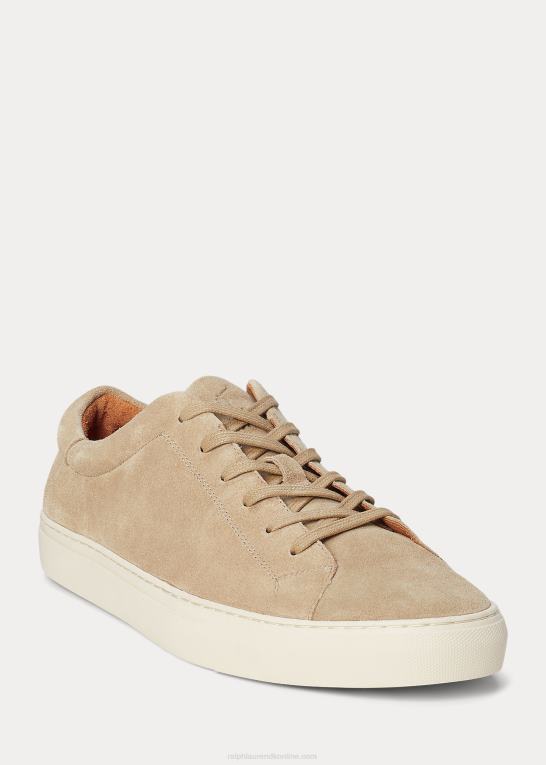 beskidt sorteper Mænd Ralph Lauren jermain ruskind sneaker Z426B2015