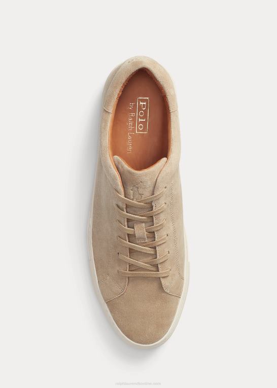 beskidt sorteper Mænd Ralph Lauren jermain ruskind sneaker Z426B2015