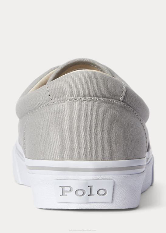 blød grå/hvid Mænd Ralph Lauren keaton canvas sneaker Z426B2202