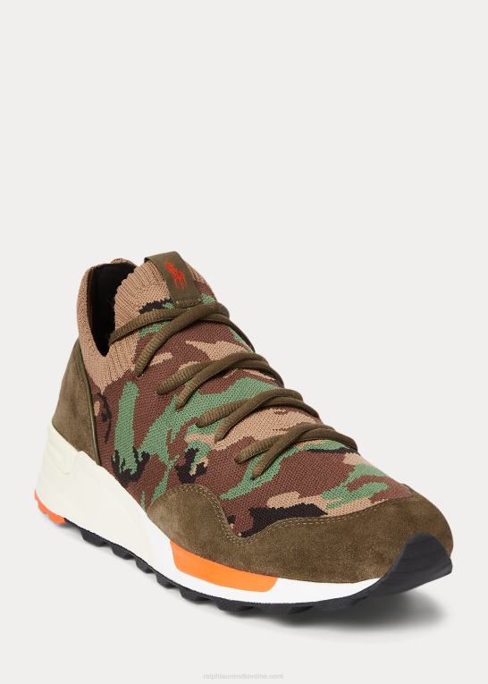 camo Mænd Ralph Lauren trackster 200ii strik sneaker Z426B1962