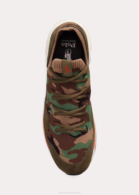 camo Mænd Ralph Lauren trackster 200ii strik sneaker Z426B1962