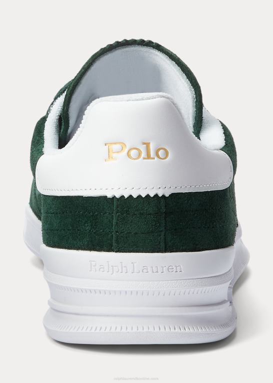 college grøn Mænd Ralph Lauren Heritage aera sneaker i ruskind Z426B2189