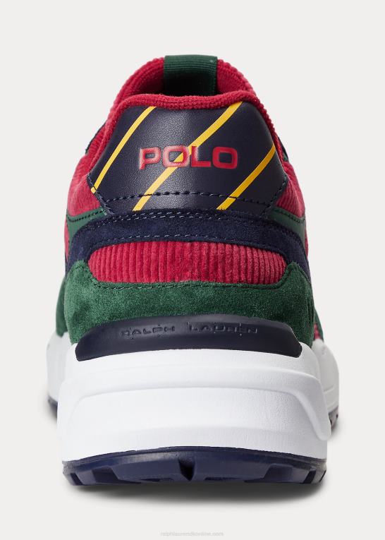 farveblok Mænd Ralph Lauren jogger sneaker i ruskind og fløjl Z426B2200