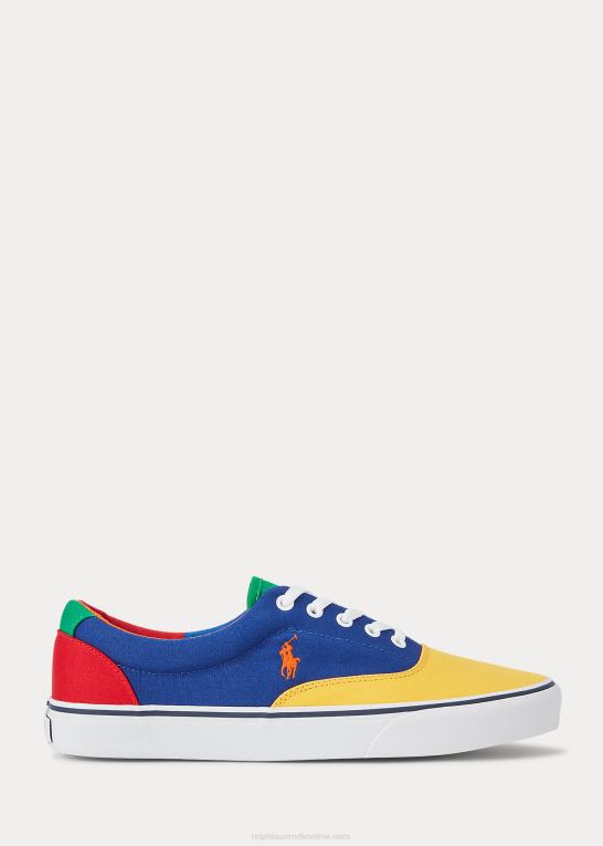 farveblok Mænd Ralph Lauren keaton farveblokeret canvas sneaker Z426B2035