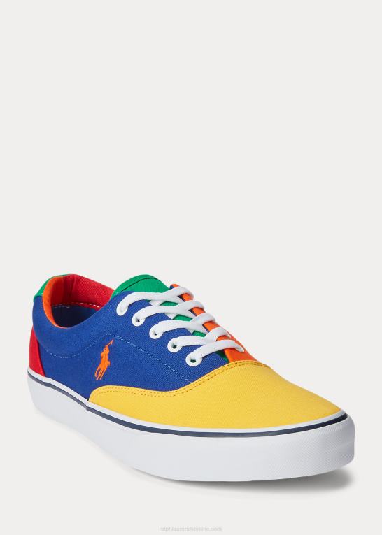 farveblok Mænd Ralph Lauren keaton farveblokeret canvas sneaker Z426B2035