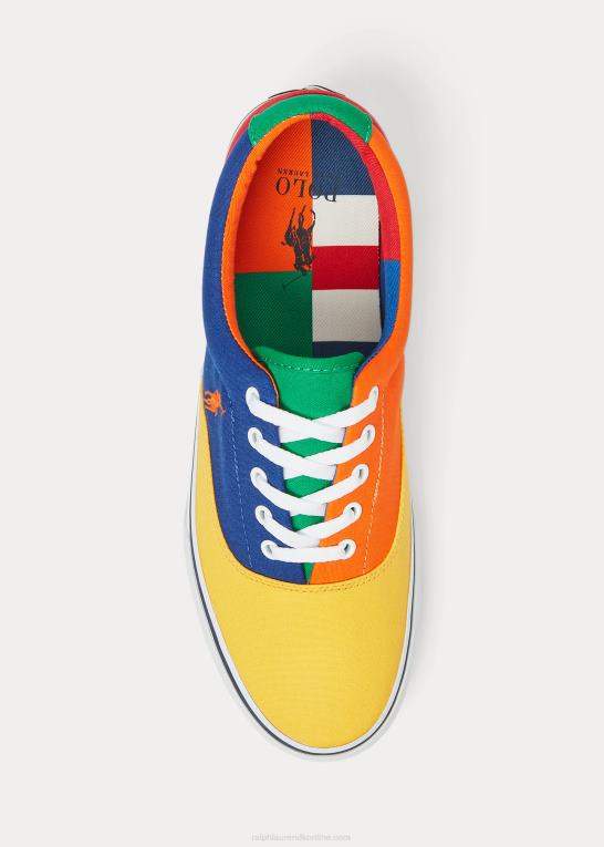 farveblok Mænd Ralph Lauren keaton farveblokeret canvas sneaker Z426B2035