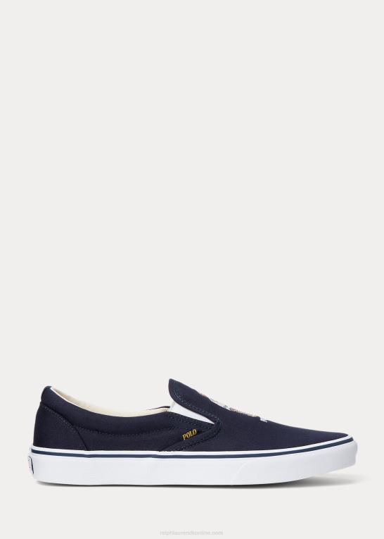 flåde Mænd Ralph Lauren keaton polo bear slip-on sneaker Z426B2024