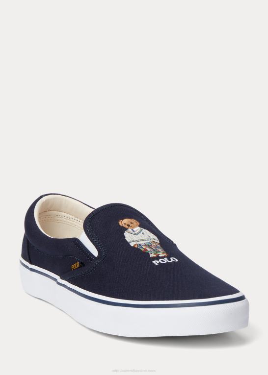 flåde Mænd Ralph Lauren keaton polo bear slip-on sneaker Z426B2024