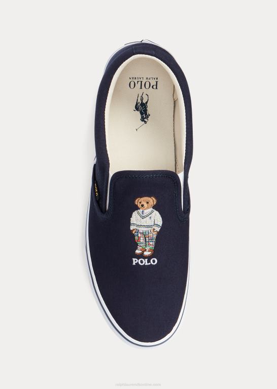 flåde Mænd Ralph Lauren keaton polo bear slip-on sneaker Z426B2024