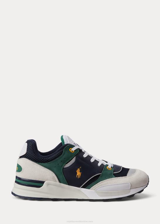flåde/skov/guld Mænd Ralph Lauren trackster 200 sneaker Z426B1960