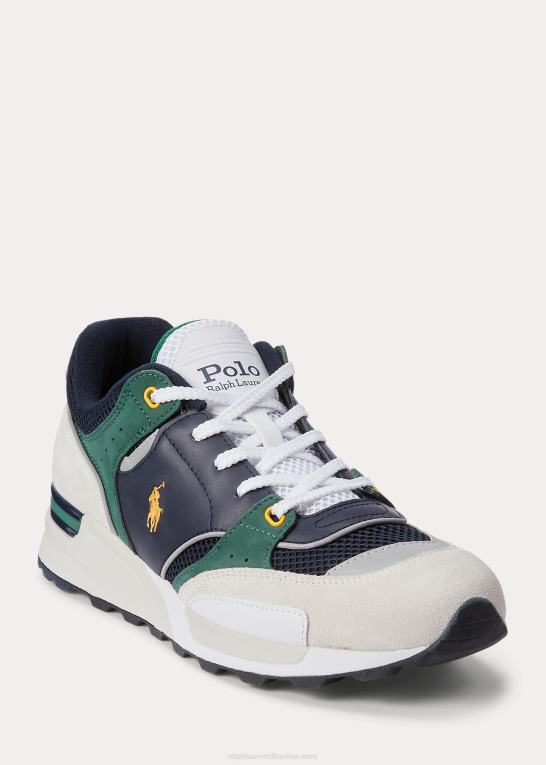 flåde/skov/guld Mænd Ralph Lauren trackster 200 sneaker Z426B1960