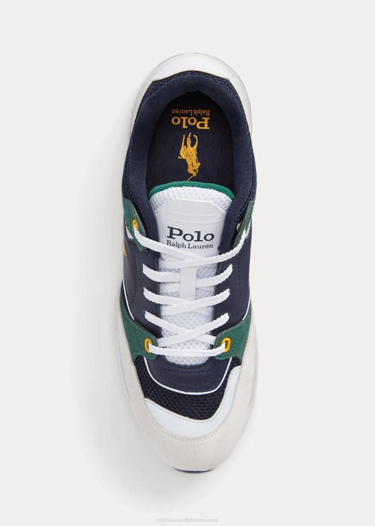 flåde/skov/guld Mænd Ralph Lauren trackster 200 sneaker Z426B1960