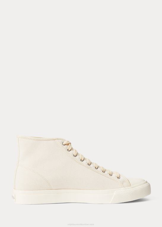 greige Mænd Ralph Lauren mayport canvas sneaker Z426B1950