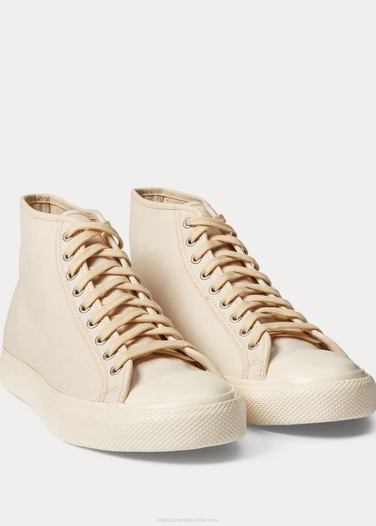 greige Mænd Ralph Lauren mayport canvas sneaker Z426B1950