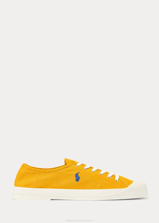 gul/blå Mænd Ralph Lauren essence 100 canvas cap-toe sneaker Z426B2045