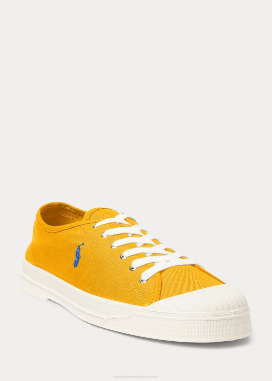 gul/blå Mænd Ralph Lauren essence 100 canvas cap-toe sneaker Z426B2045