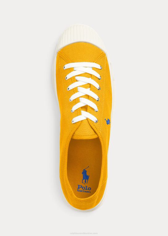 gul/blå Mænd Ralph Lauren essence 100 canvas cap-toe sneaker Z426B2045