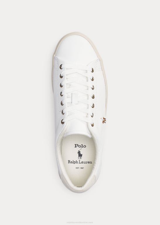 hvid Mænd Ralph Lauren longwood læder sneaker Z426B2019