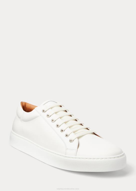 hvid Mænd Ralph Lauren severn sneaker i kalveskind Z426B1945