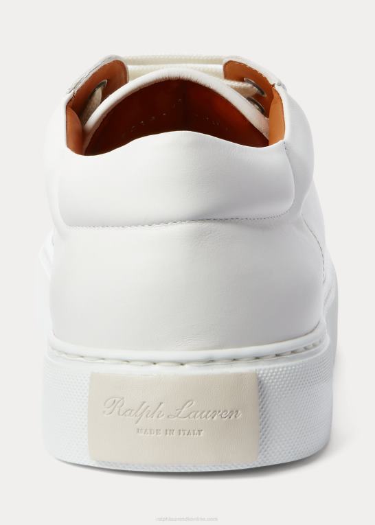 hvid Mænd Ralph Lauren severn sneaker i kalveskind Z426B1945