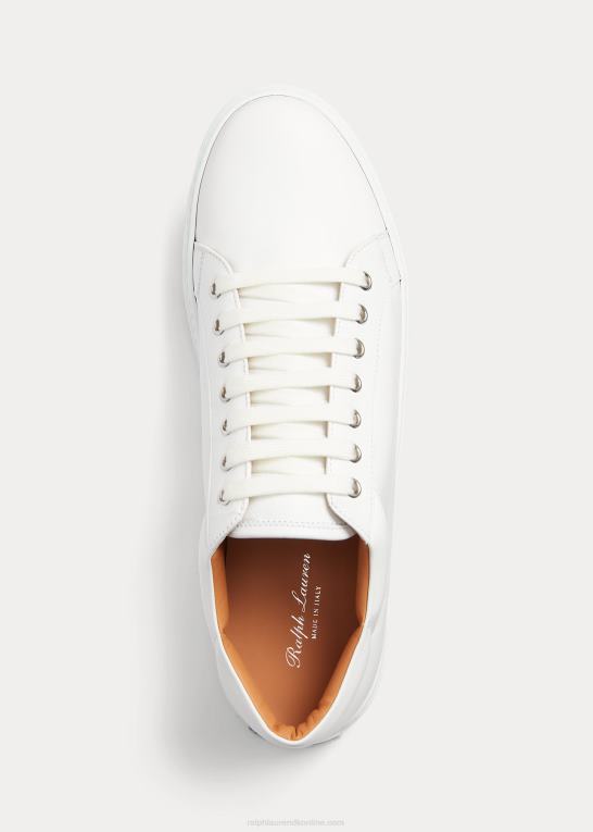 hvid Mænd Ralph Lauren severn sneaker i kalveskind Z426B1945