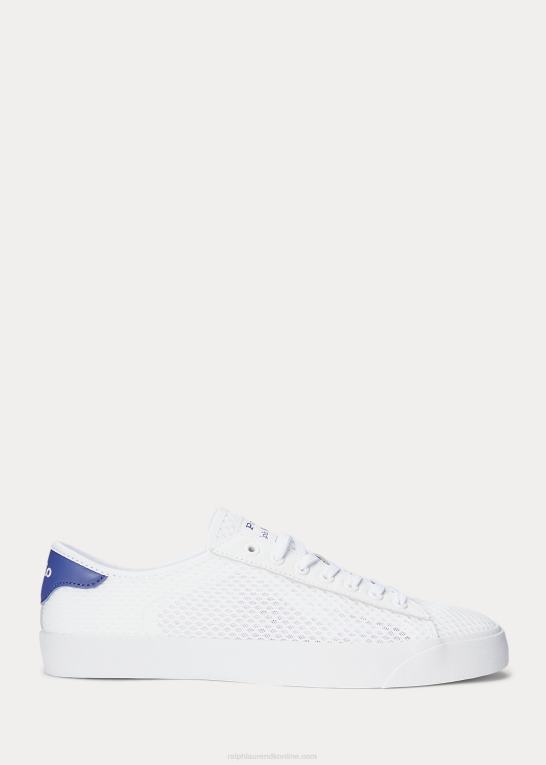 hvid/frihed Mænd Ralph Lauren nelson mesh-sneaker i læder Z426B1990