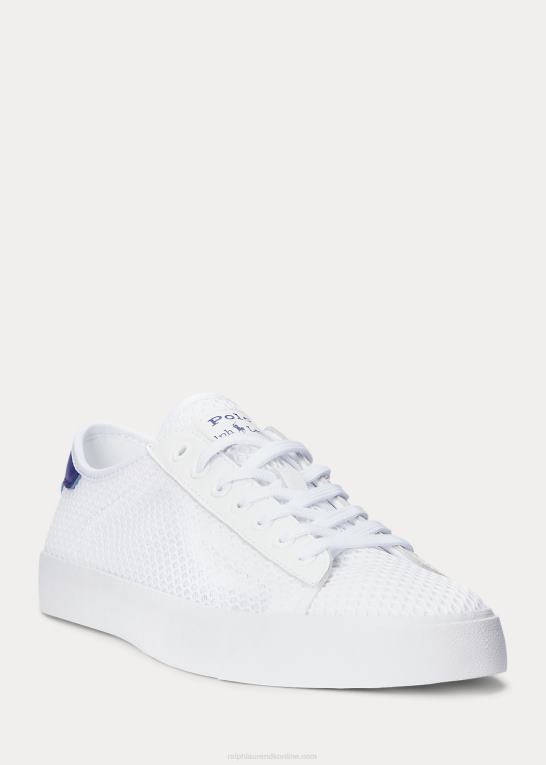 hvid/frihed Mænd Ralph Lauren nelson mesh-sneaker i læder Z426B1990