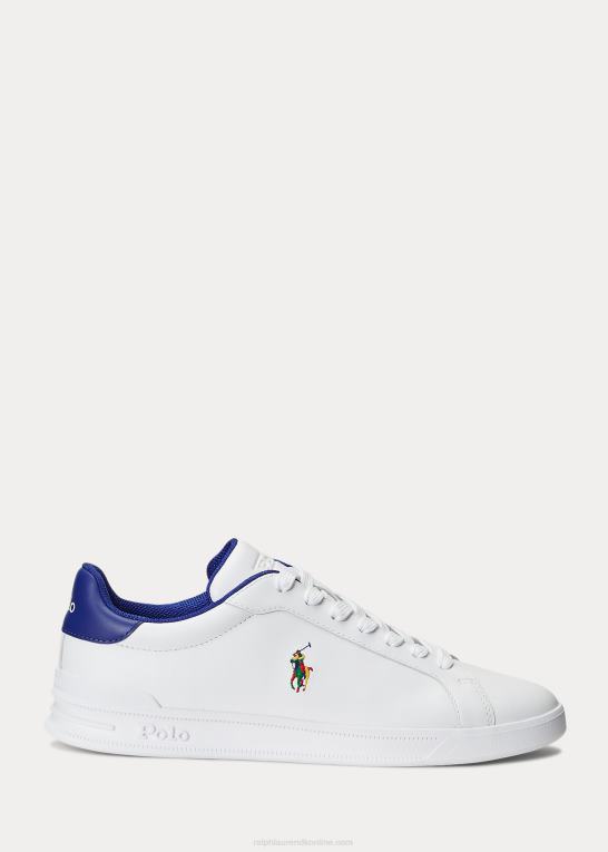 hvid/kongelig Mænd Ralph Lauren Heritage Court ii lædersneaker Z426B8723