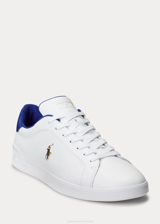 hvid/kongelig Mænd Ralph Lauren Heritage Court ii lædersneaker Z426B8723