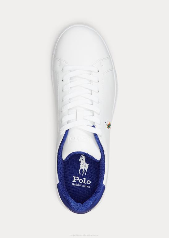 hvid/kongelig Mænd Ralph Lauren Heritage Court ii lædersneaker Z426B8723