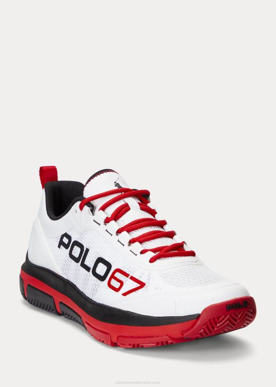 hvid/sort/rød Mænd Ralph Lauren tech racer sneaker Z426B1967
