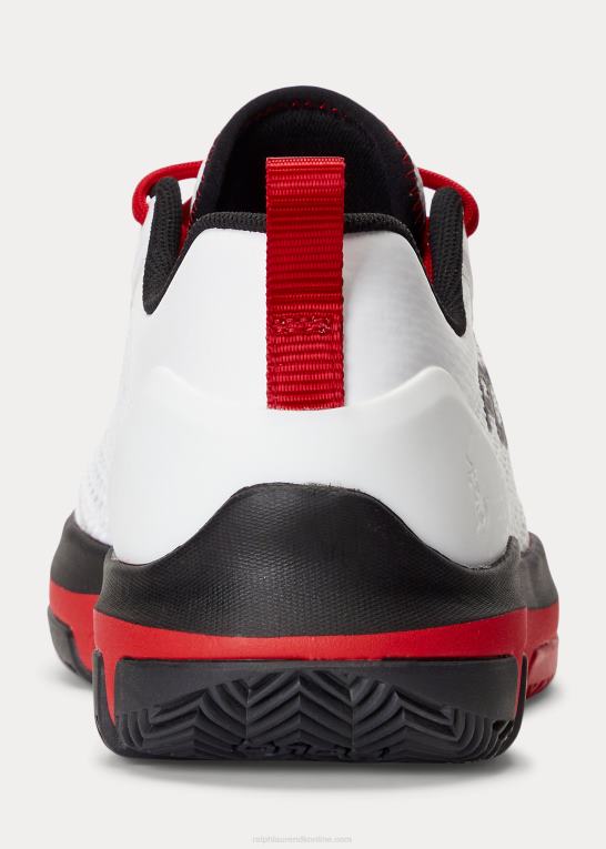 hvid/sort/rød Mænd Ralph Lauren tech racer sneaker Z426B1967
