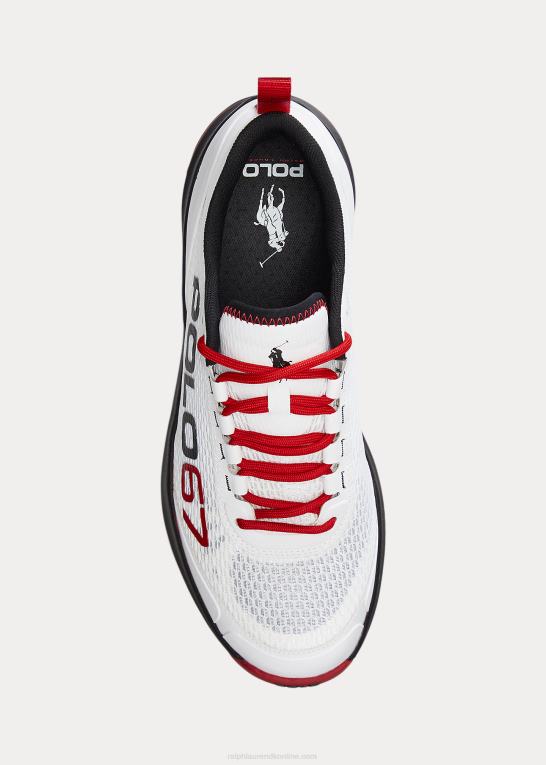 hvid/sort/rød Mænd Ralph Lauren tech racer sneaker Z426B1967