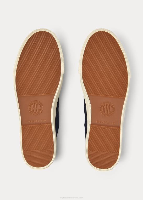 indigo Mænd Ralph Lauren lærred sneaker Z426B1952