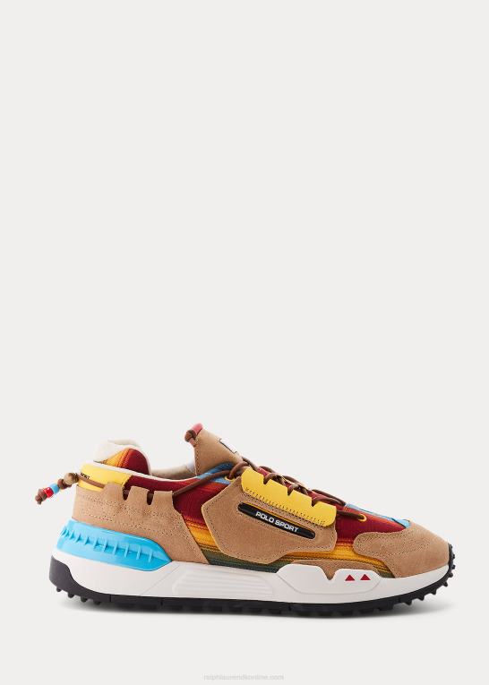 karamel multi Mænd Ralph Lauren ps200 ombre sneaker Z426B2197