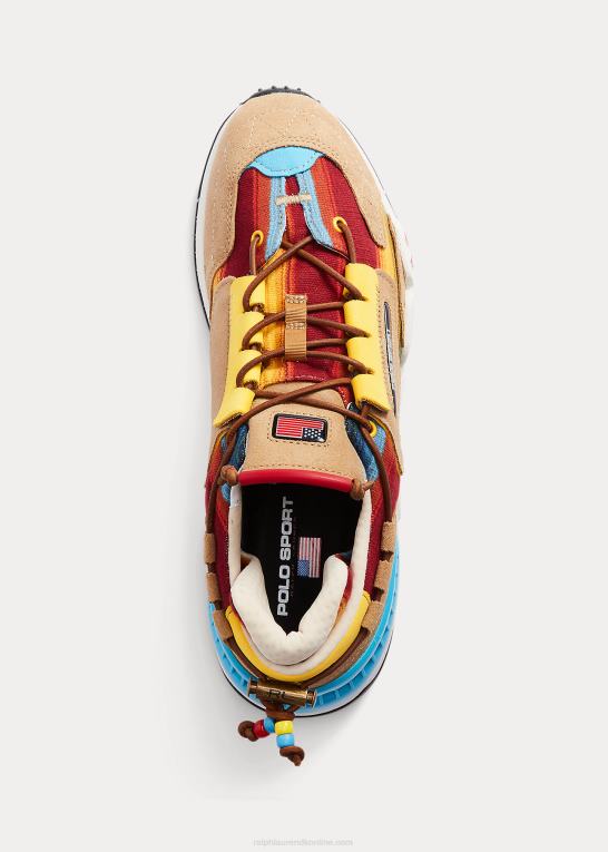 karamel multi Mænd Ralph Lauren ps200 ombre sneaker Z426B2197