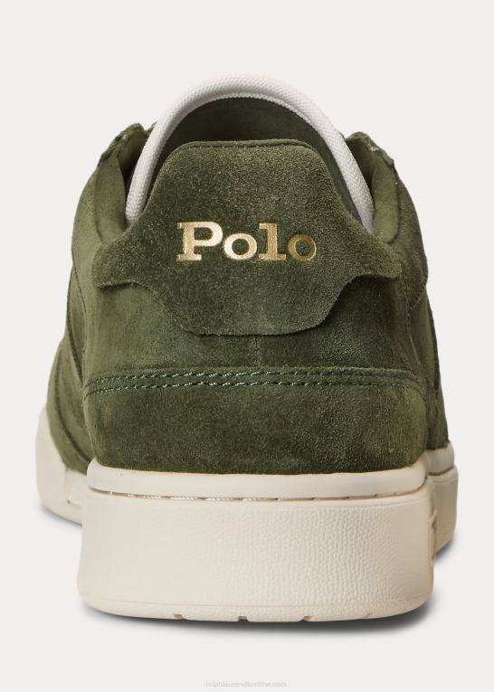 klassisk trist Mænd Ralph Lauren lav-top sneaker i hof af ruskind Z426B1999