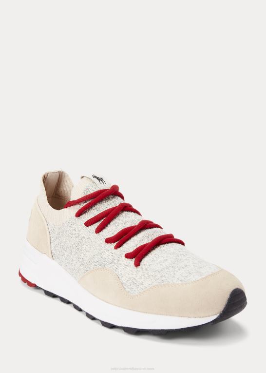 lysegrå lyng Mænd Ralph Lauren trackster 200ii strik sneaker Z426B1963